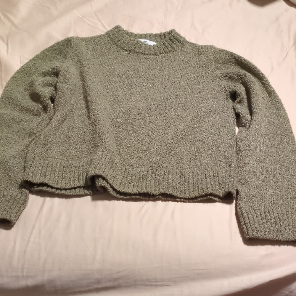H&M Khaki Women's Crew Neck Sweater